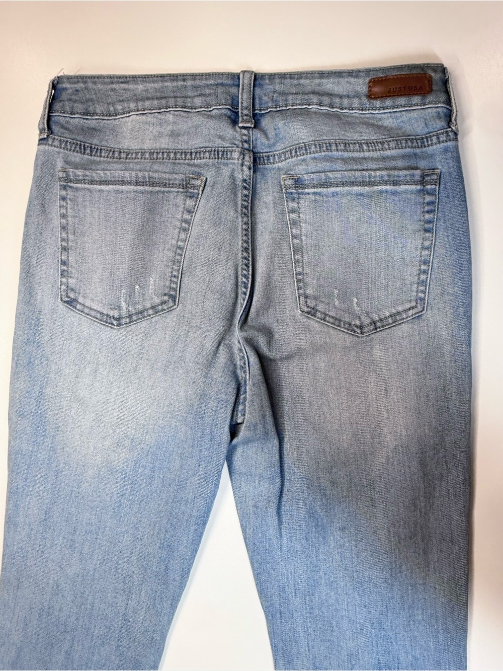 Just USA Light Blue Distressed High-Rise Skinny Jeans - Picture 8 of 12